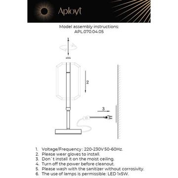 Настольная лампа 5W 3000K APL.070.04.05 латунь Lakres Aployt