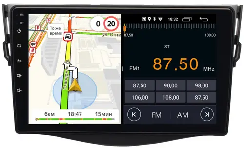 Магнитола для Toyota RAV4 30 2005-2012, Vanguard - Parafar PF018-1FHD на Android 13, CarPlay, 4G SIM-слот