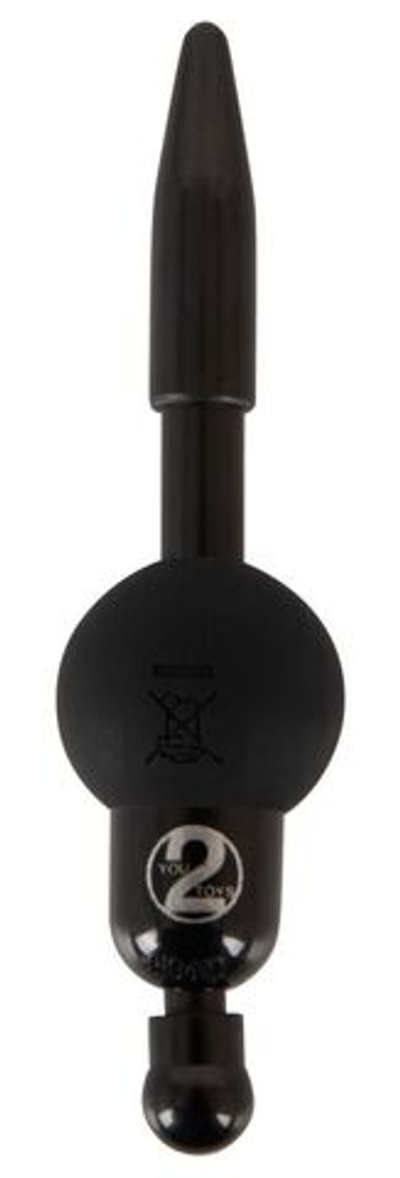 Черный уретральный вибростимулятор Vibrating Penis Plug (Цвет: черный)