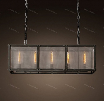 Люстра RIVETED MESH RECTANGULAR Restoration Hardware 68290010