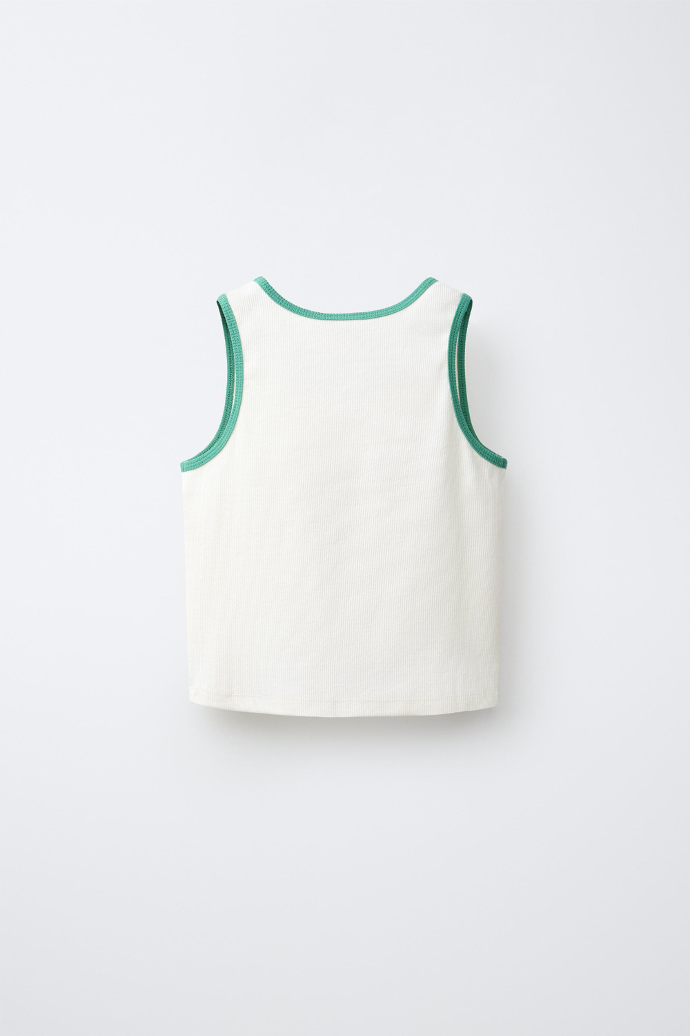 ZARA ТОП В СТИЛЕ ПРЕППИ, ЭКРЮ