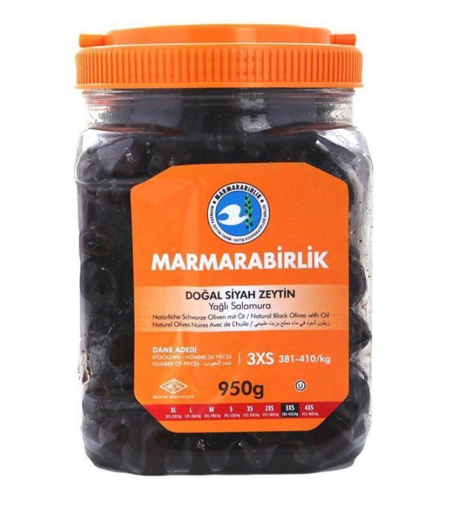 Маслины Marmarabirlik 3XS вяленые банка 950 г
