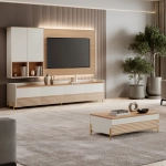 Тумба ТВ NOA 2029 Neutro/Lacado Branco IDC Mobiliario