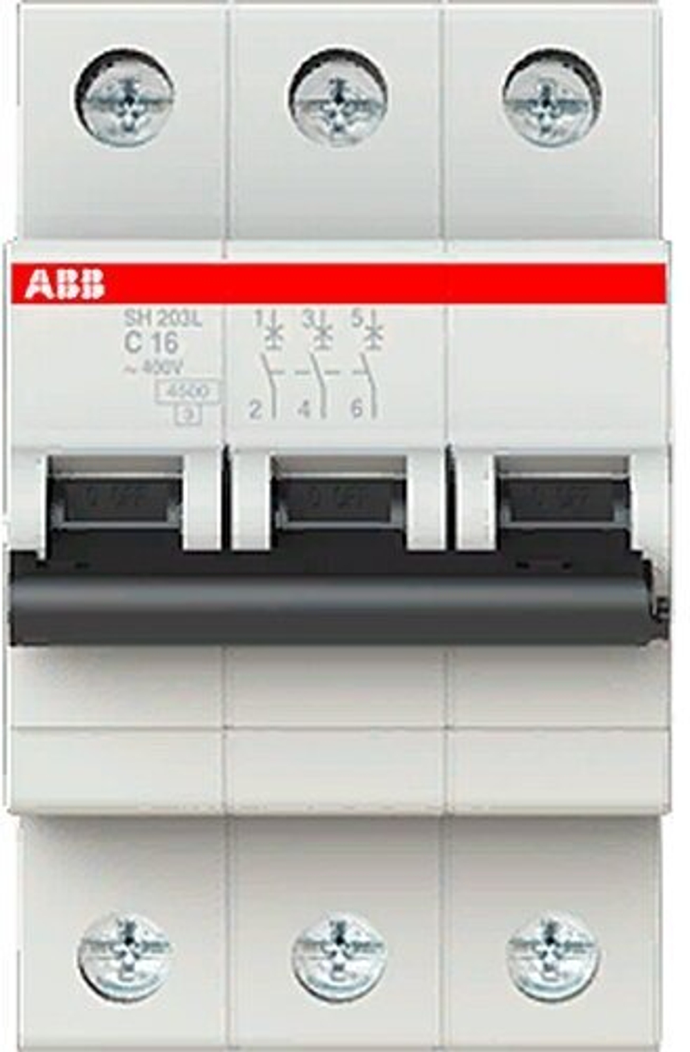 Автоматический модульный выключатель ABB 3п C SH203L 4.5кА 16А 2CDS243001R0164