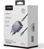 Зарядное устройство 2xUSB-C+1 USB, 65W, Nexode Pro, GaNInfinity X755, UGREEN 25871