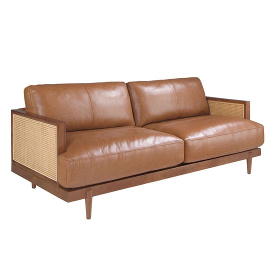 Диван 3-х местный 6177/KF8031-3P-M2731 Angel Cerda из коричневой кожи