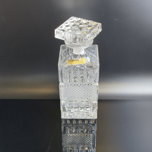 Штоф четырёхгранный "Brittany", хрусталь, алмазная грань, Bohemia Crystal, Bohemia Glass, Чехословакия, винтаж времён СССР 1970-1980 гг