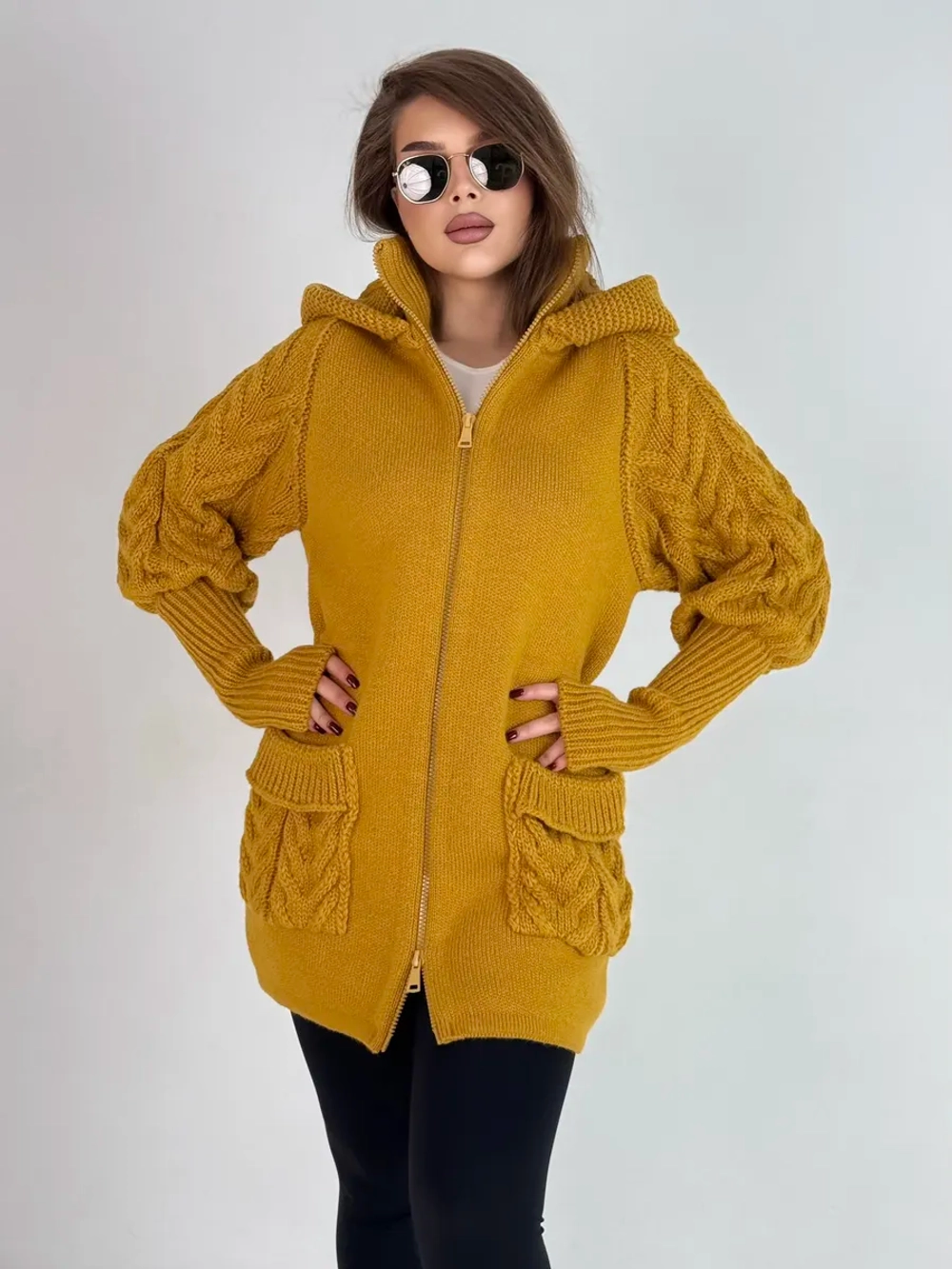 Кардиган куртка анорак вязаный