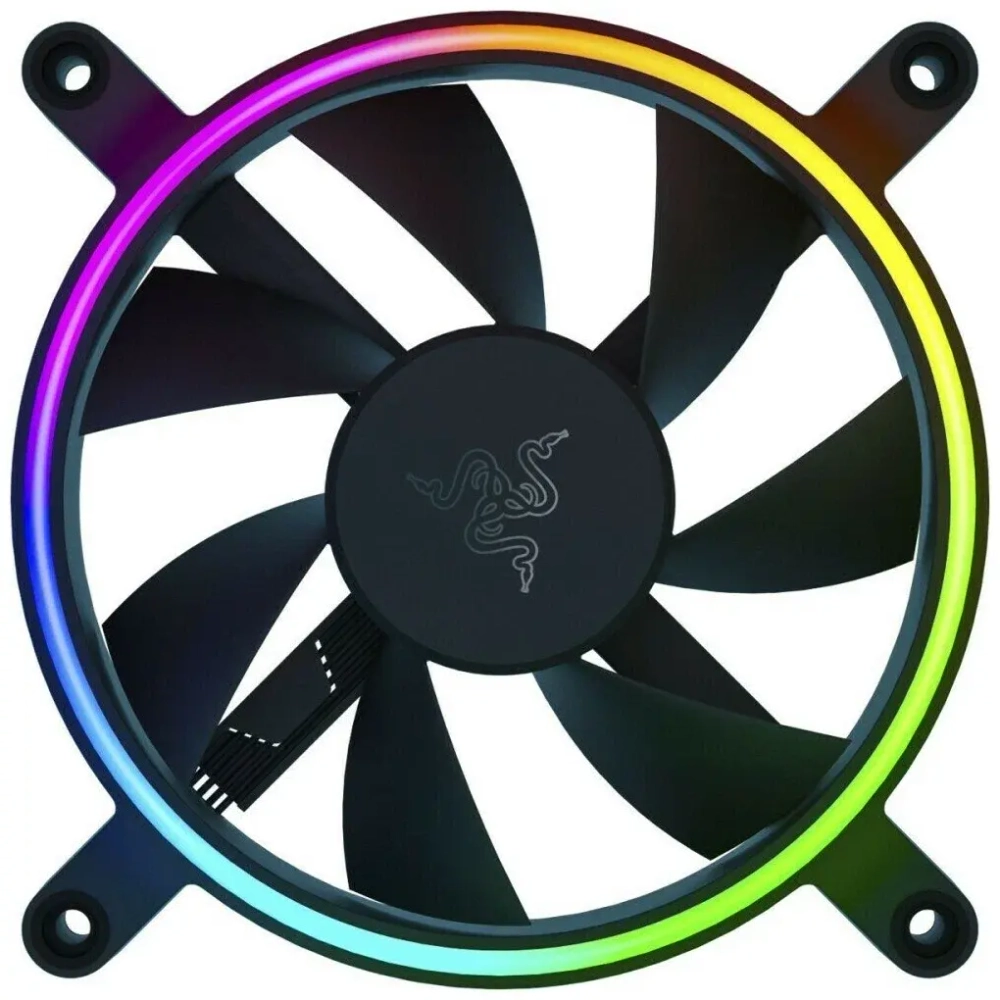 Вентилятор для корпуса Razer Kunai Chroma 120mm 3 Fans (RC21-01810100-R3M1) 3 вeнтилятора для корпуса, 120 мм, 500-2200 об/мин, 17.48-65.5 CFM, 4-pin PWM, разноцветная подсветка