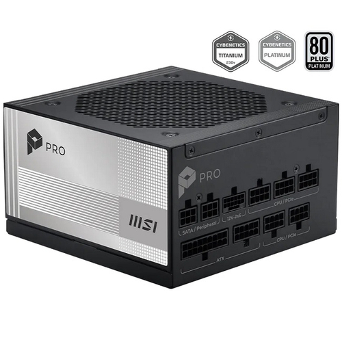Блок питания MSI 850W PRO A850PL PCIE5 Black, модульный, PCIe Gen 5.0, 80 PLUS Platinum (306-7ZPLY11-HD8)