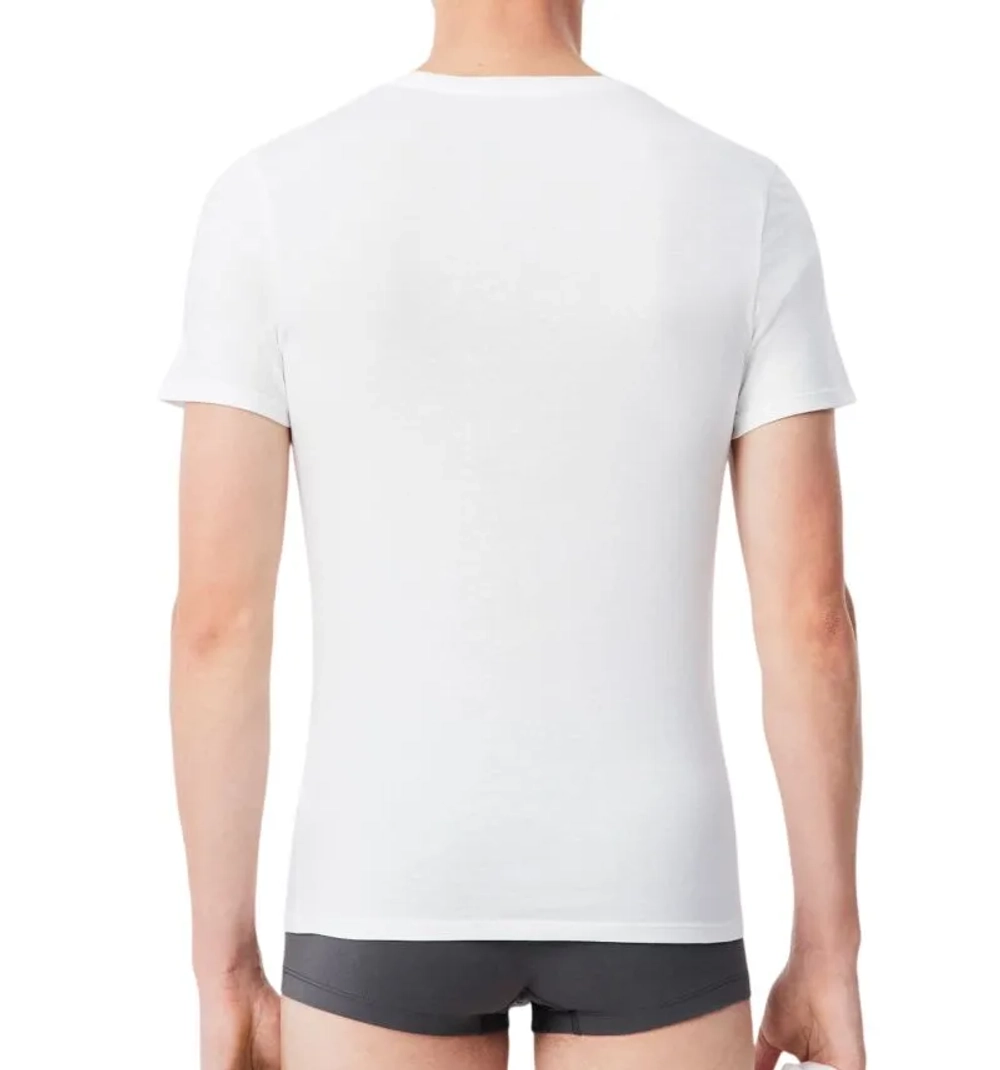 Теннисная футболка Lacoste Slim Fit Loungewear 3-Pack - white/grey/black
