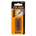 TOLSEN (TT20307) Набор вставок (бит) торцевых 1/4", Slotted, 6,5х1,2 мм, 50 мм, 2 предмета