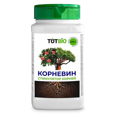 Стимулятор корнеобразования КОРНЕВИН 250г банка с крышкой сито ТУТ БИО