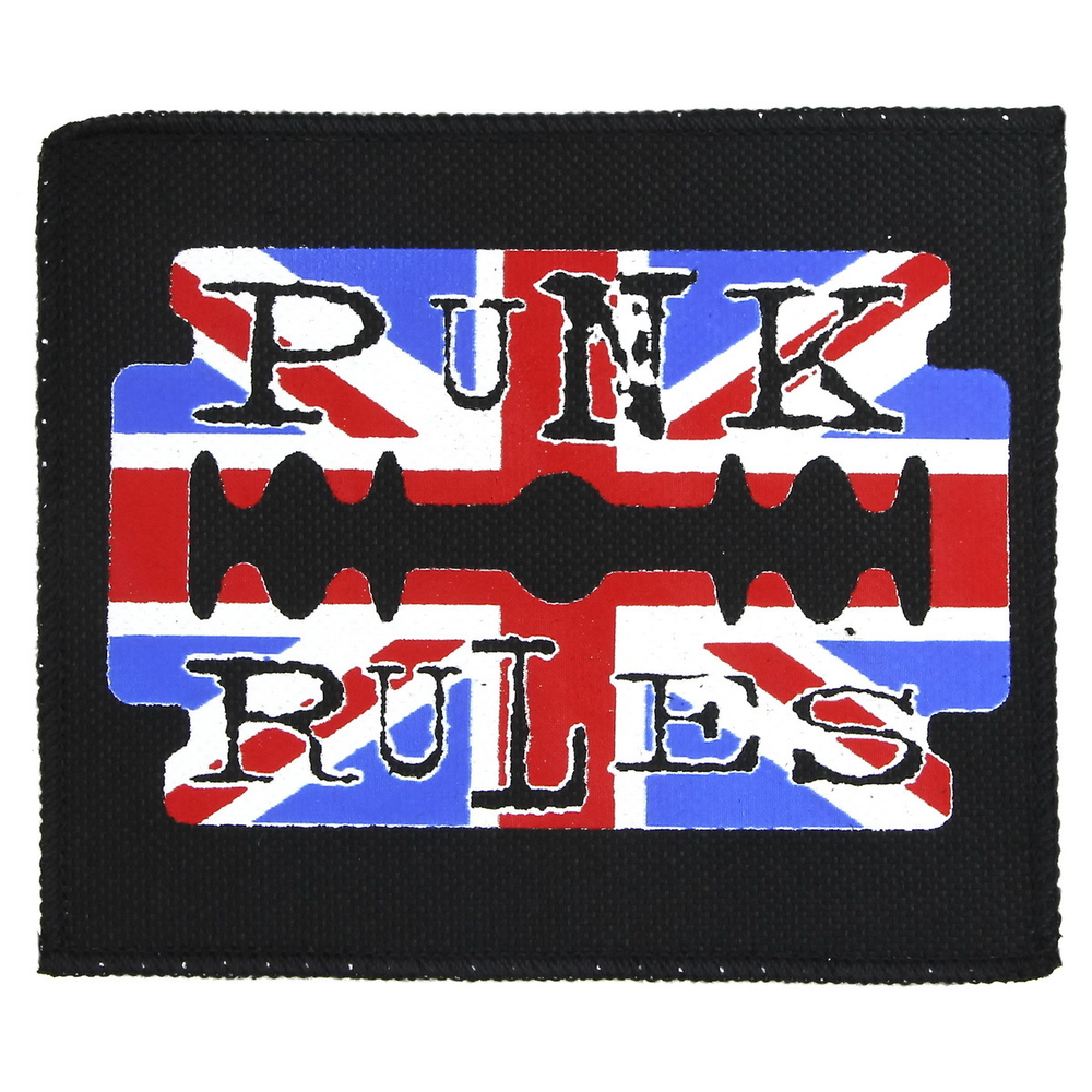 Нашивка Punk Rules лезвие
