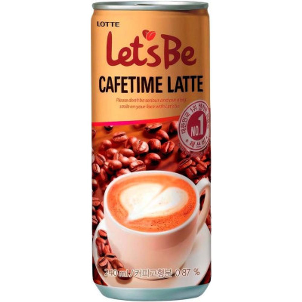 Лет'c Би Кафетайм Латте (Let's Be Cafetime Latte) 240 мл 30 шт