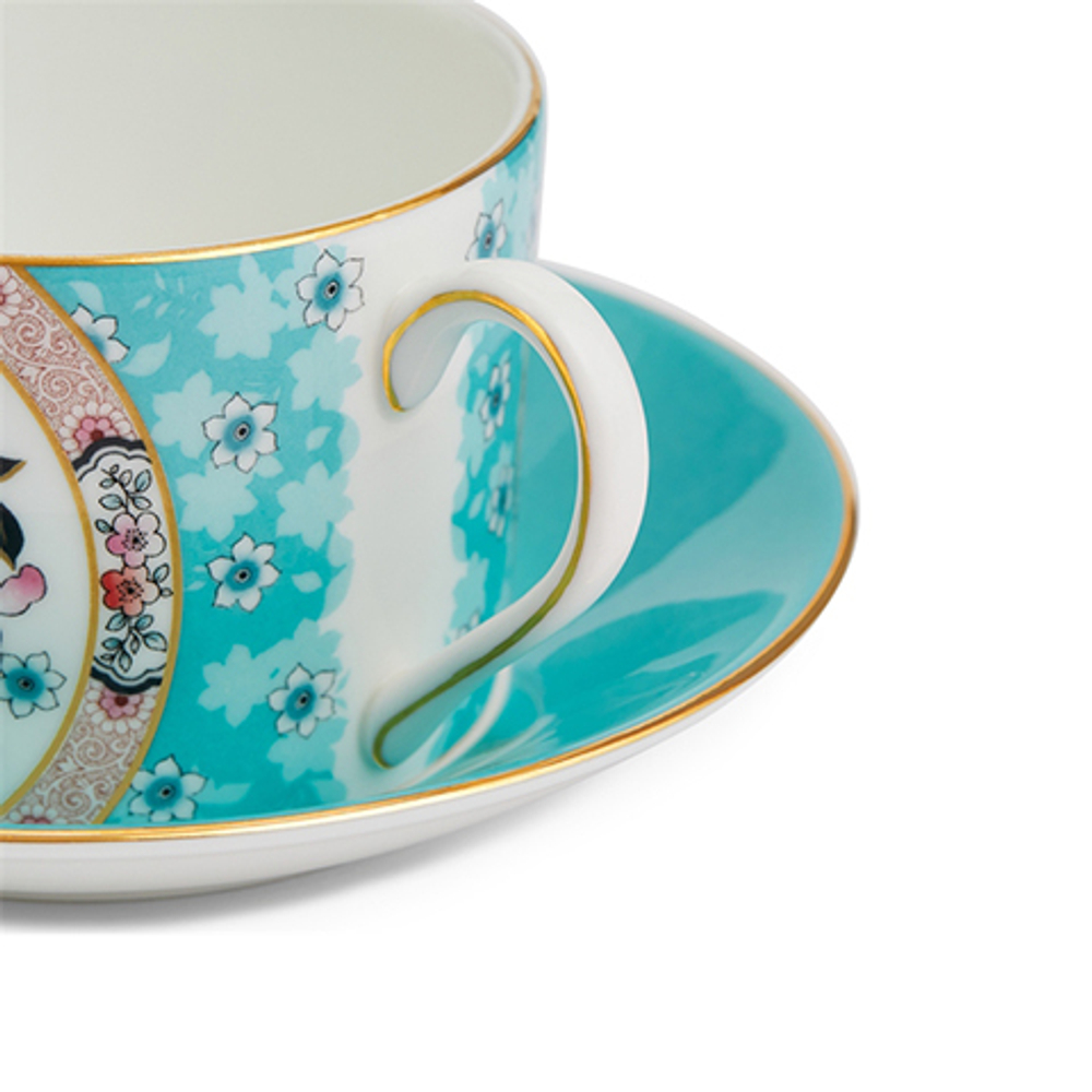 Чайная пара 150мл Wedgwood Wonderlust голубая