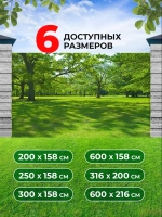 Фотосетка на забор зеленый пейзаж дубовая роща 2,5х1,58 м
