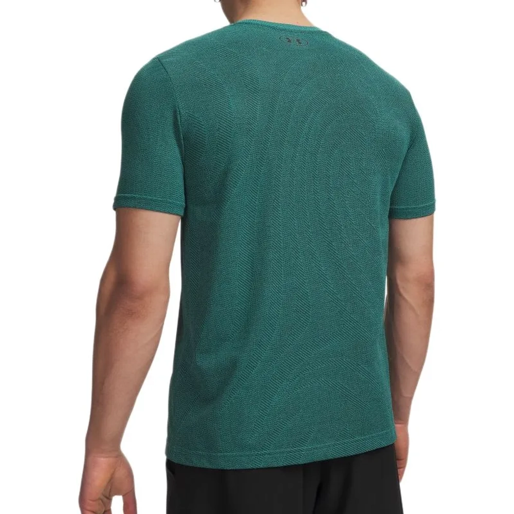 Мужская теннисная футболка Under Armour Vanish Seamless Novelty - geode green/black