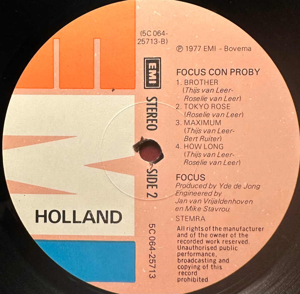 Focus Con Proby - Focus Con Proby (Голландия 1977 г.)