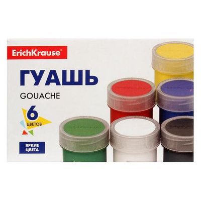 Гуашь 6 цветов 17 мл "Basic" (ErichKrause)