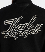 Хлопковая куртка бомбер Karl Lagerfeld - черный(240W1415)