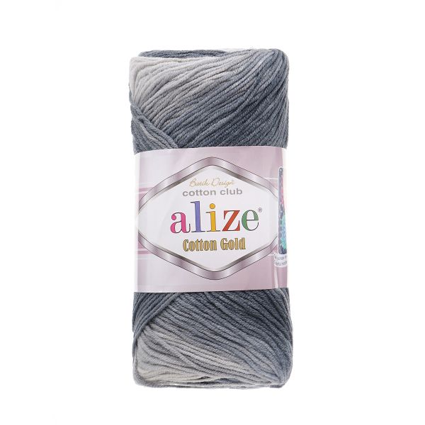 Пряжа Alize (Ализе) Cotton Gold Batik / уп.5 мот. по 100г, 330м, 2905 секционный