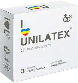 Unilatex Multifruits презервативы ароматизированные цветные №3