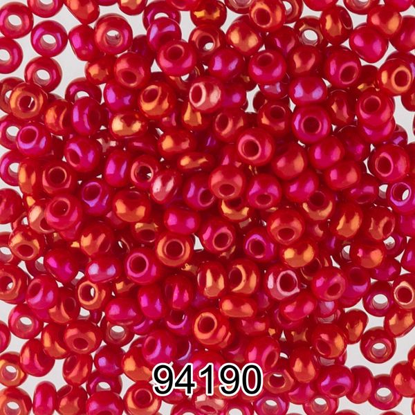 Бисер Preciosa 10/0 (2.3 мм), 500 г, 94190 (Ф323) красный