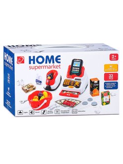 Игровой набор Магазин с Кассой с набором продуктов, свет, звук (668-120)