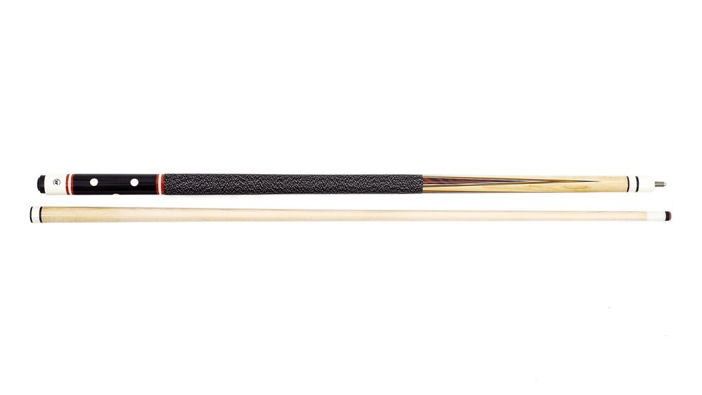 Двухсоставной бильярдный кий для русской пирамиды Classic "W-6040" (черный) с оплеткой