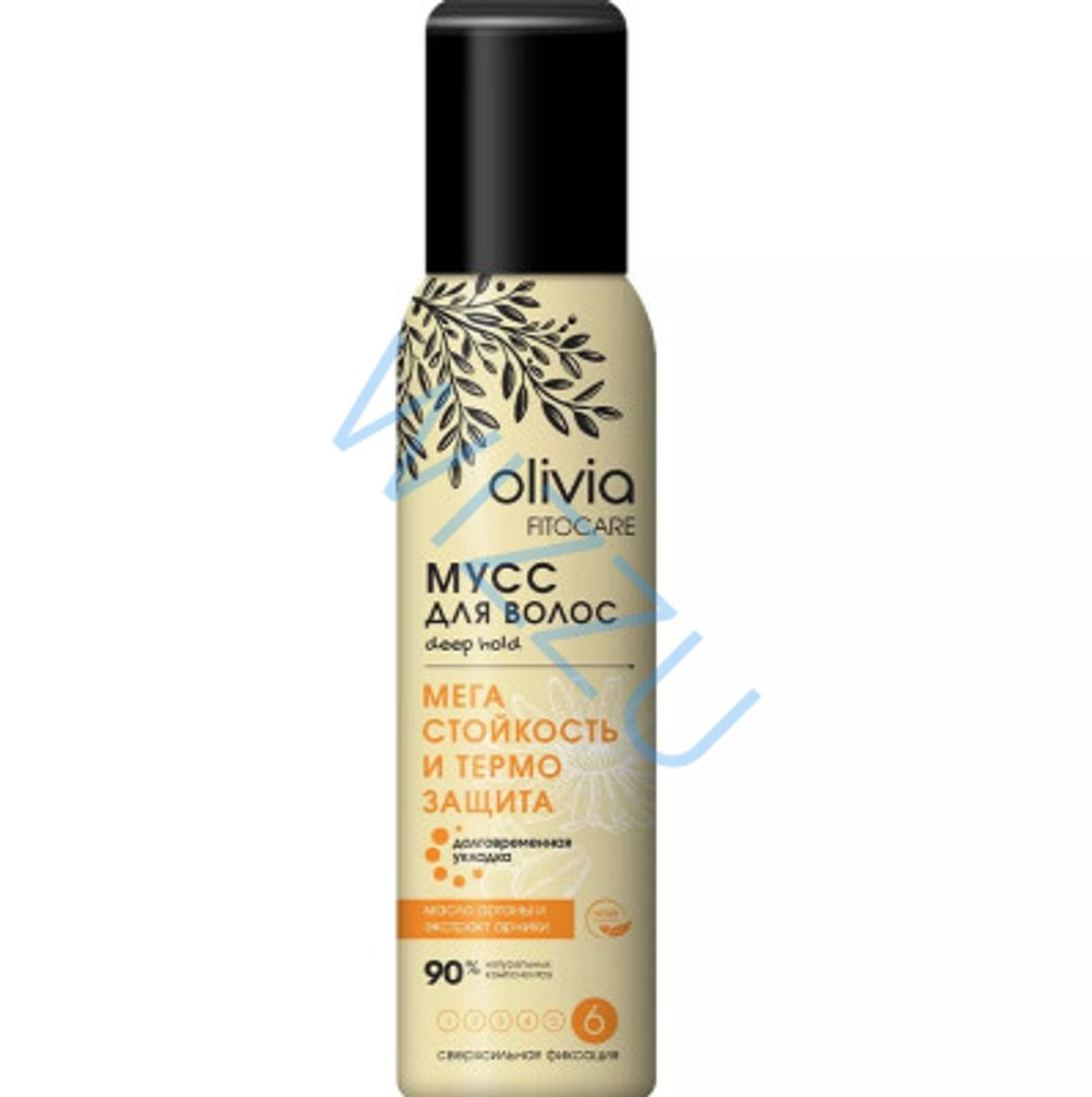 Мусс для укладки OLIVIA Fitocare Мега стойк  и Термо защита 150мл