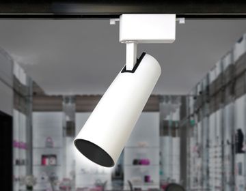 Трековый однофазный светодиодный светильник LED 30W 4200K 24° GL5853 WH/BK белый/чёрный Track System Ambrella