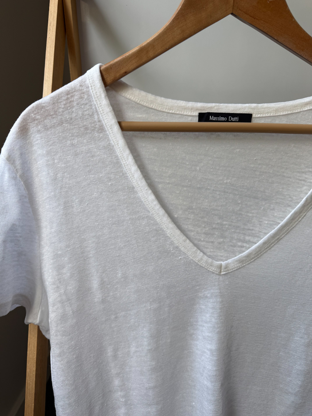 Льняная футболка Massimo Dutti, М