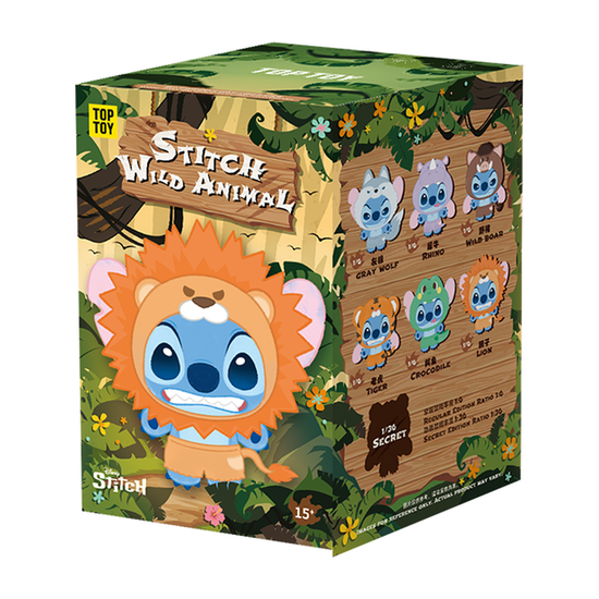 Фигурка Дисней Плюш Стич Wild Animals Series Blind Boxes 1 шт 13 см — повтор основного фото