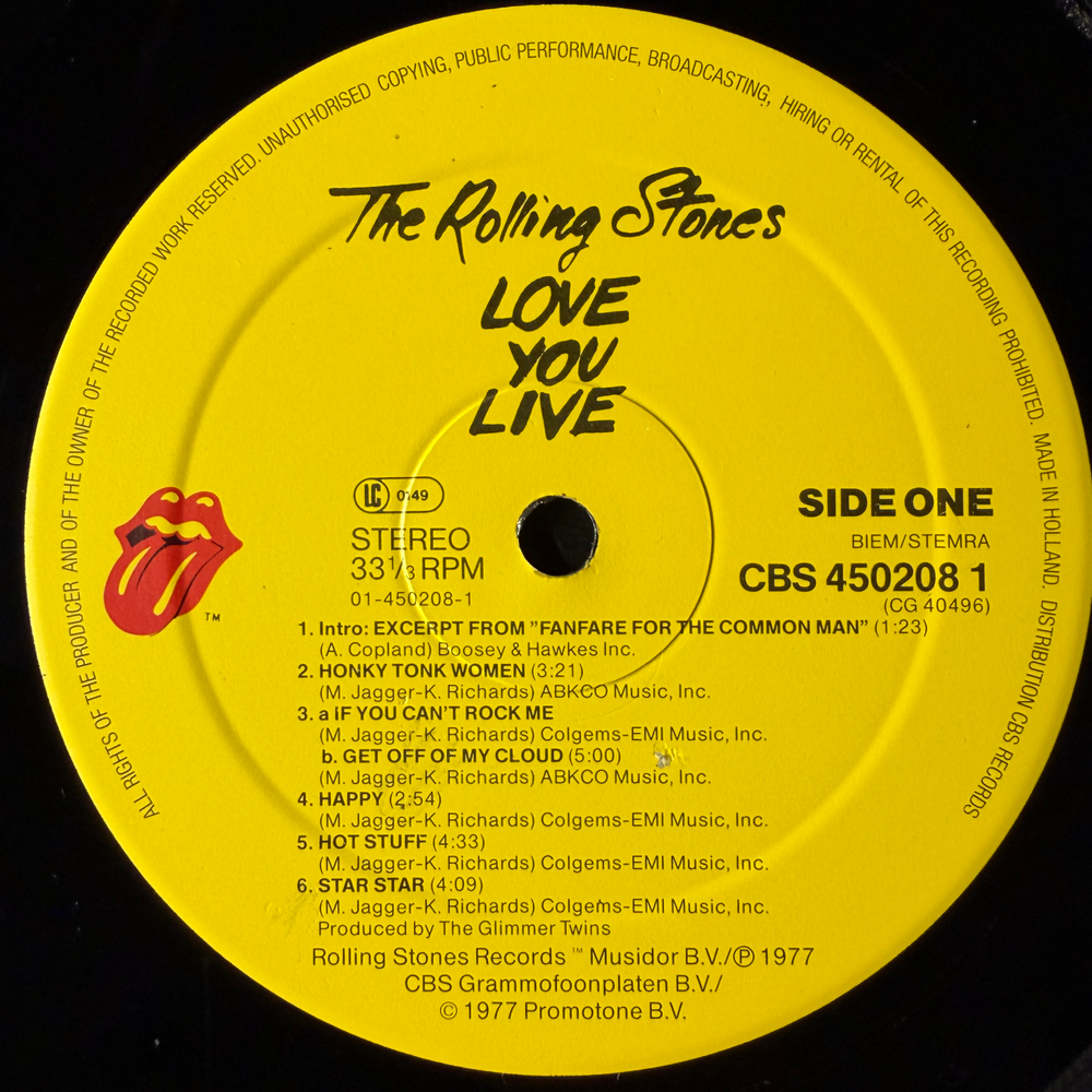 The Rolling Stones - Love You Live 2LP (Европа)