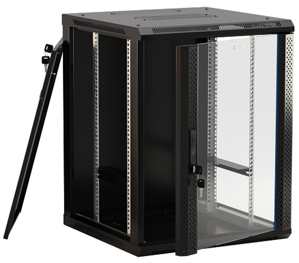 Шкаф настенный 19", 6U Hyperline TWB-0666-GP-RAL9004