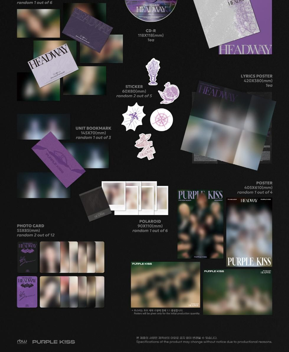Альбом PURPLE KISS - HEADWAY 7th Mini Album