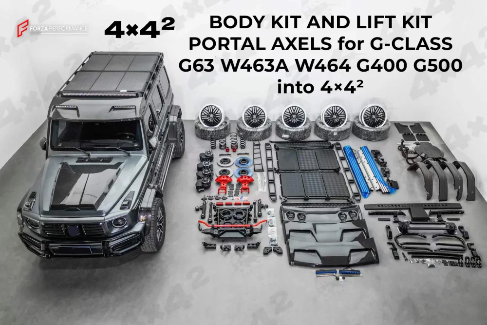Обвес и лифт-комплект с портальными мостами для Mercedes-Benz G-Class G63 W464 в 4×4² Мерседес Гелик гелентваген