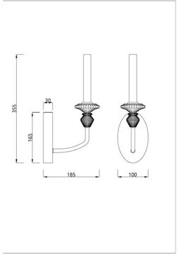 Бра 3W 3000K 4947/01 AP-1 золото/прозрачный Capello Divinare