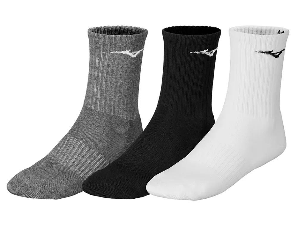 Теннисные носки Mizuno DryLite Training 3P - white/black/melange
