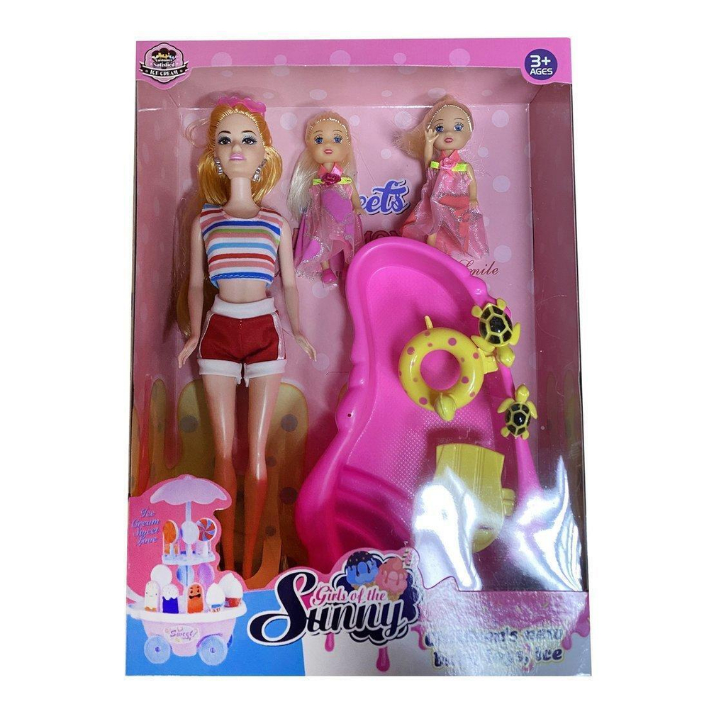 Кукла тип Модель "Счастливая семья" 3 куклы, с аксесс. коробка B010