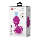 Лиловый двусторонний стимулятор клитора Pretty Love Gemini Ball BI-300001