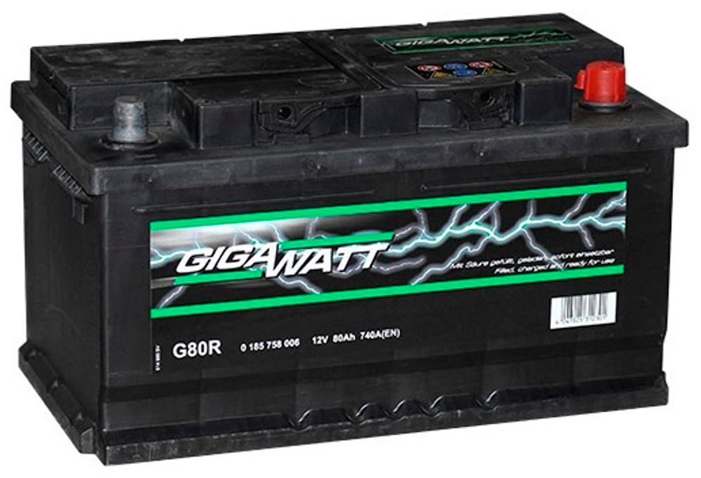 GIGAWATT 6CT- 80 аккумулятор GIGAWATT 6CT- 80 аккумулятор
