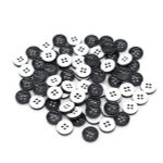 Пуговицы 4 прокола 18L=11 мм, (Black черный) CB, 72 шт