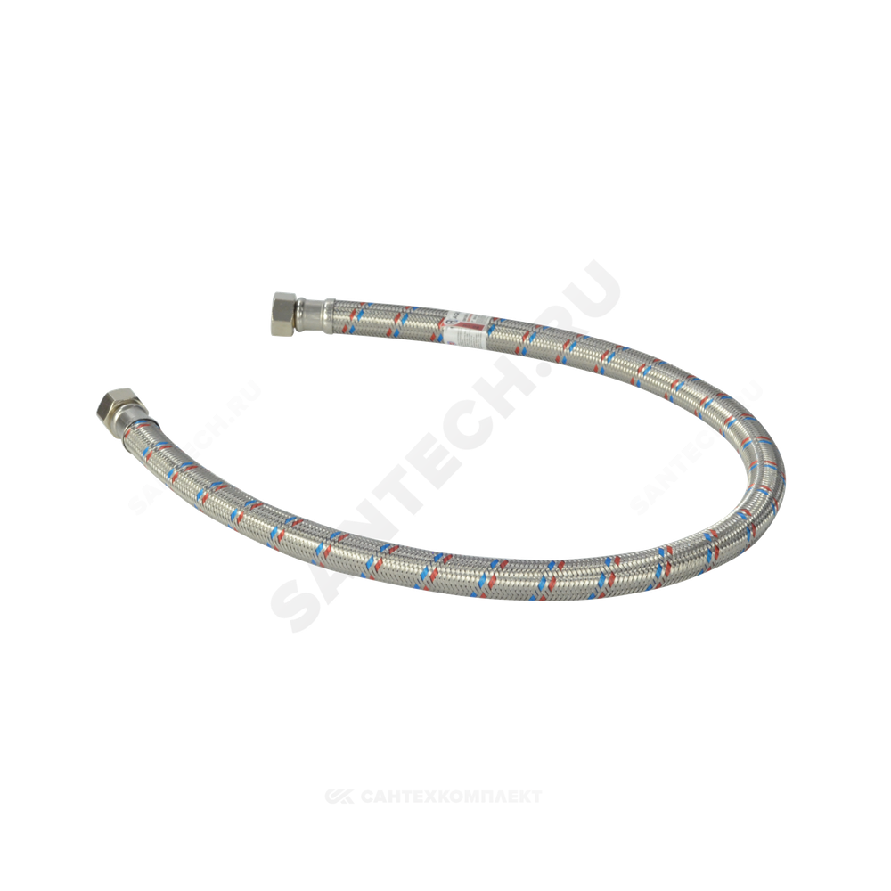 Подводка гибкая для воды нержавеющая оплетка ГИГАНТ 1/2" г-г L=1.5м AQUALINE 04937