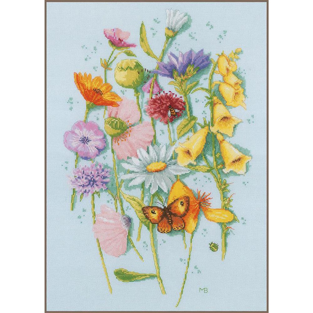 Набор для вышивания нитками Lanarte One flower of each