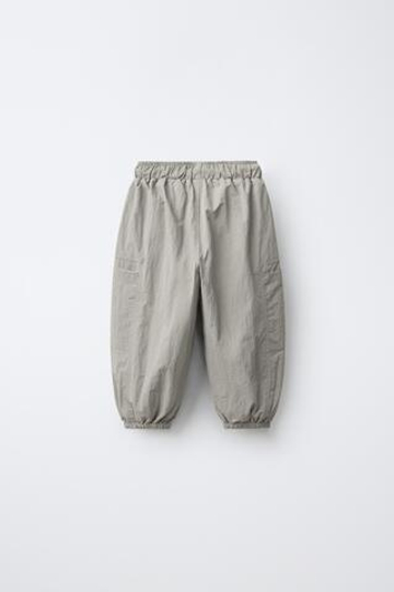 ZARA ТЕХНИЧНЫЕ БРЮКИ КАРГО, СЕРЫЙ
