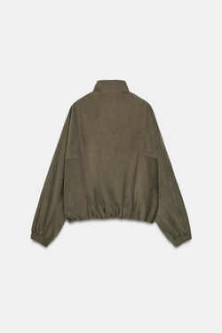 ZARA БОМБЕР С ВЫСОКИМ ВОРОТНИКОМ, ХАКИ