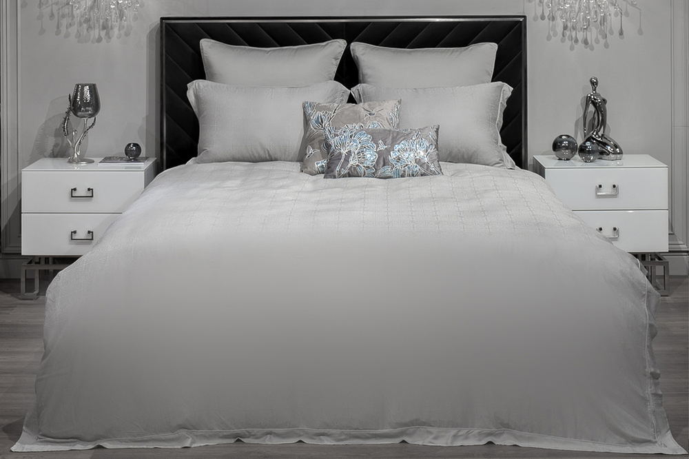 Постельное белье семейное Garda Decor Муар оливковое