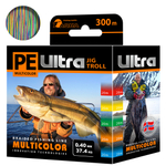 Плетеный шнур рыболовный MULTICOLOR JIG TROLL 0,60mm